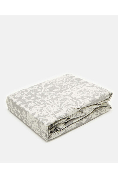 REDTAG Grey Printed Fitted Sheet (Double Size)