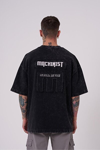 Machinist Men's Be Bold Be You Washable Oversized T-Shirt Anthracite Effect
