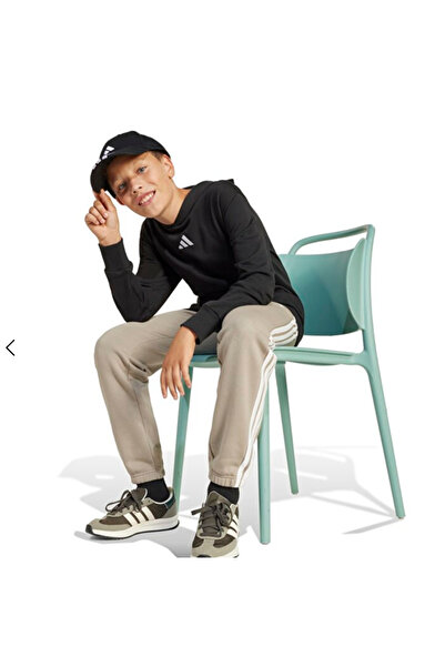 adidas Sport Lifestlye Fleece Kids Black Hooded Sweatshirt Jc9772