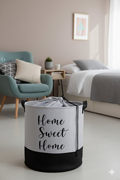 HomyJRs Gray Mesh Foldable Dirty Laundry and Toy Basket Multi-Purpose Toy Storage Box 37X40