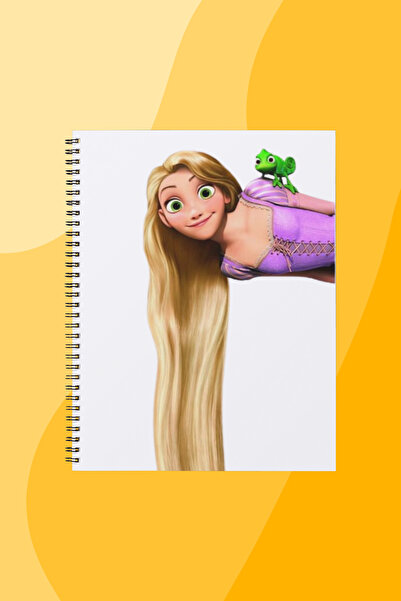 SEKİZELLİİKİ RAPUNZEL-BASKILI TASARIM DEFTER