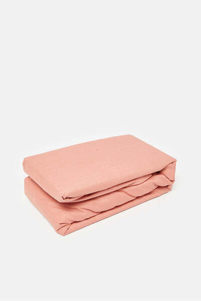 REDTAG Orange Fitted Sheet (Double Size)
