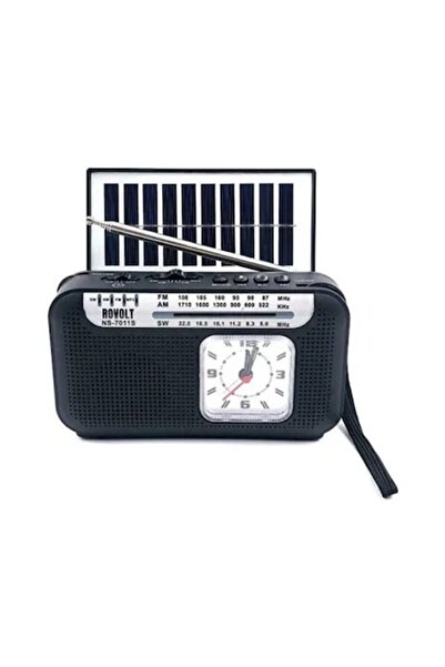 Rovolt NS-7011S Portable Radio - AM/FM/SW, Bluetooth, USB/TF, TWS, Clock, MP3, 1200mAh