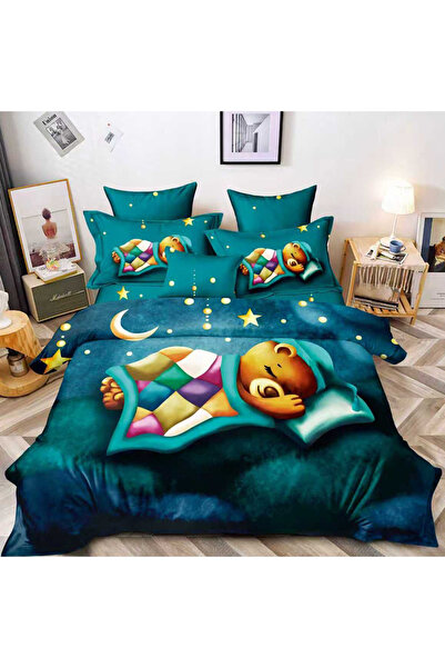 Patul Fine Cotton Linen, Sulphur, Double Bed, 2 Persons, 6 Pieces