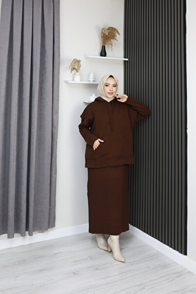 sorisso Knitwear Set Hooded Sweater and Dress