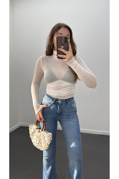 Narferita Cyra Balıkçı Yaka Kaşmir Bluz