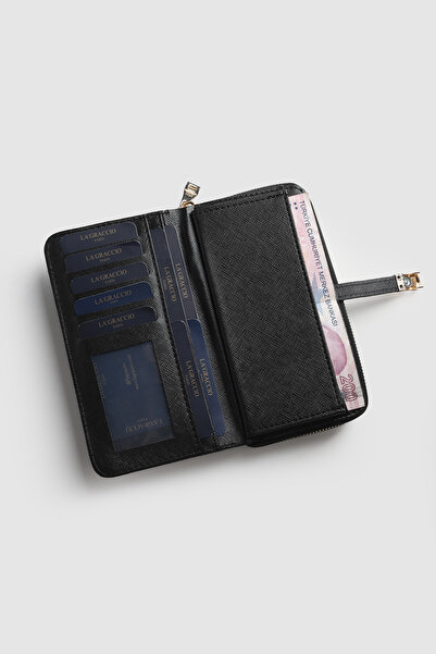 La La'Graccio Paris La'Graccio Paris Women's Cakes Handy Wallet Black