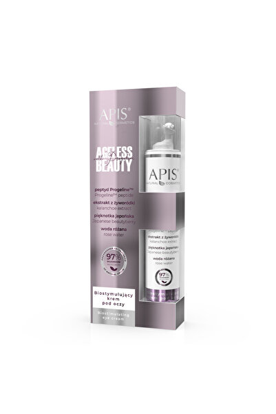 Apis Natural Cosmetics Crema de ochi pentru fermitate si elasticitate Ageless Beauty cu roll-on de masaj, 10 ml