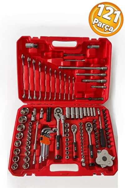 GK TOOLS Oto Tamir Bakım Lokma Anahtar Takımı 121 Parça Profesyonel Lokma Takımı