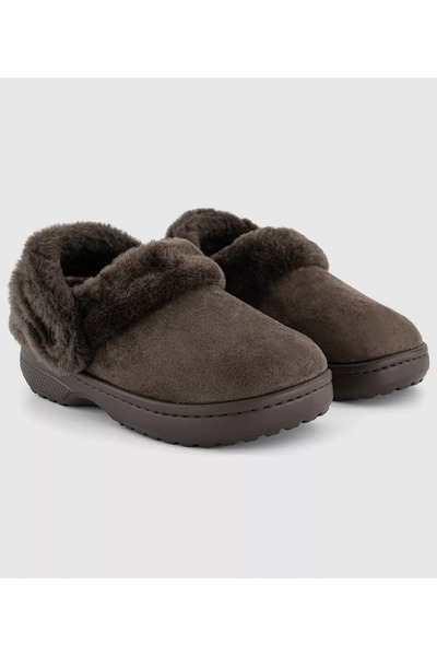 Crocs Κλασικές αξέχαστες γυναικείες παντόφλες από σουέντ Espresso