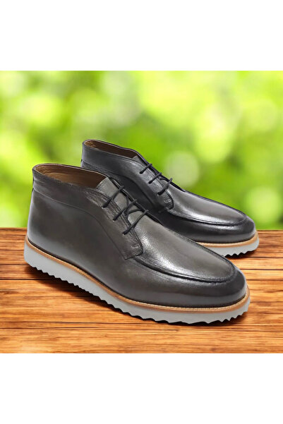 VİVA SHOES 100% Genuine Leather Eva Sole Men's Half Boots