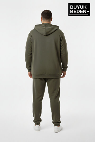 Superlife Men's Plus Size Zippered Hooded Sweatshirt Cardigan - Comfortable Fit Spr26Bhr960