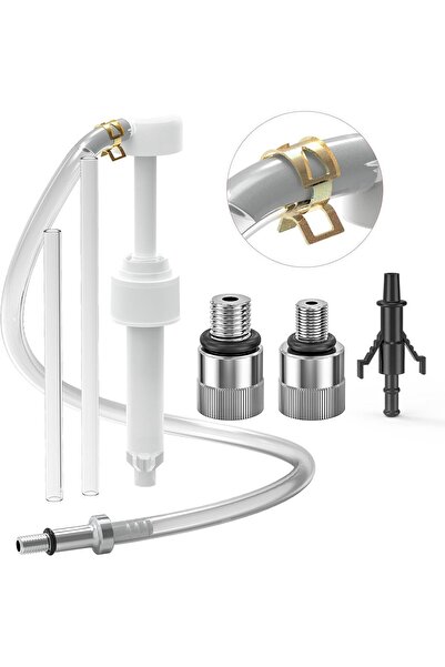 NALACAL مضخة زيت التروس السفلية مع محور دوار 3/8 بوصة ومحولات 8 مم/10 مم (28 مم)