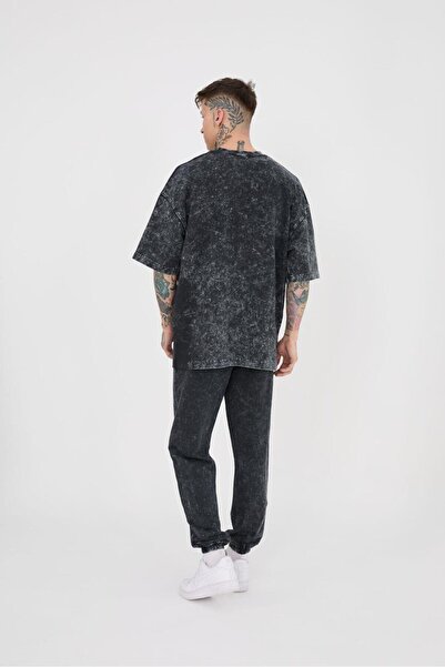 Machinist Men's Washing Luxury Oversized T-Shirt Anthracite Effect