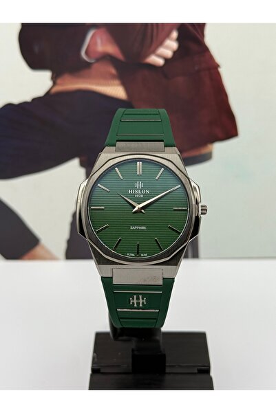 Hislon Ultra Slim Green Watch 3 Atm Waterproof with 3 Years Warranty