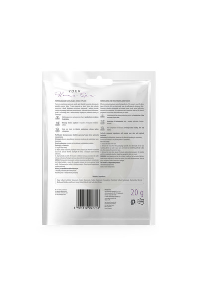 Apis Natural Cosmetics Sheet mask with Niacinamide for calming, normalizing and firming, Single dose