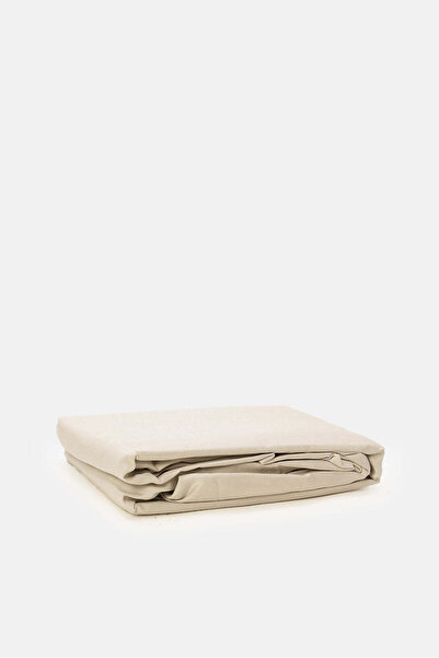REDTAG Beige Cotton Fitted Sheet (Double Size)