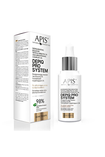 Apis Natural Cosmetics Depigmenting booster Depiq Pro System with 1% arbutin and 1% radiance complex, 30 ml