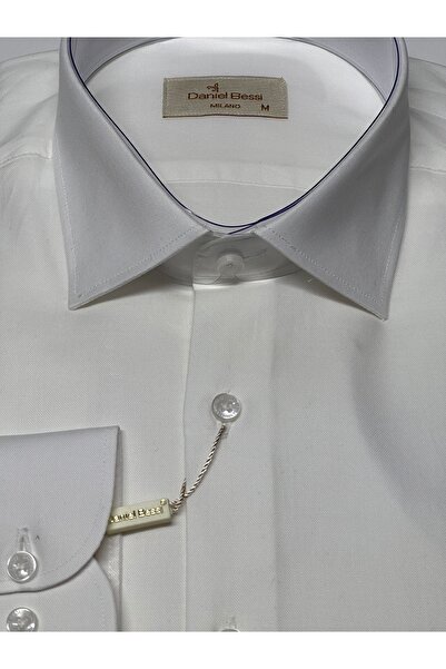 Daniel Bessi Μακρυμάνικο ύφασμα Oxford κανονικής εφαρμογής 100% βαμβάκι Κλασικό ανδρικό πουκάμισο με τσέπες GML-584
