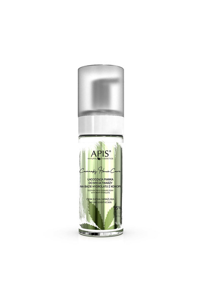 Apis Natural Cosmetics Cannabis Care Cleansing and Soothing Foam with Hemp Extract, 150 ml