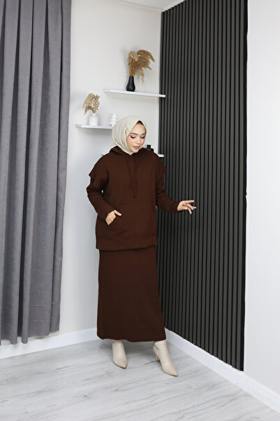 sorisso Knitwear Set Hooded Sweater and Dress