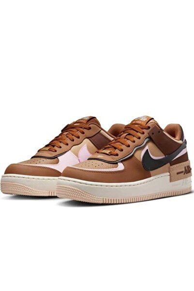 Nike Αθλητικά παπούτσια Air Force 1 Shadow Unisex Reflective Γνήσιο δέρμα Casual Αθλητικά Παπούτσια Καφέ