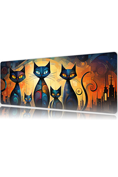 urzuva Midnight Whiskers 70X30 3MM Kalınlık Premium Gaming oyuncu mousepad, A...