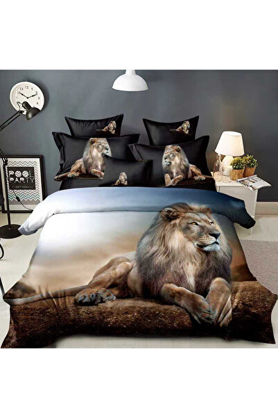 Patul Fine Cotton Linen, Sulphur, Double Bed, 2 Persons, 6 Pieces