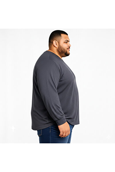 sngl Men's Plus Size Oversize Long Sleeve V Neck T-Shirt 3XL 4XL 5XL 6XL 7XL 8XL 9XL
