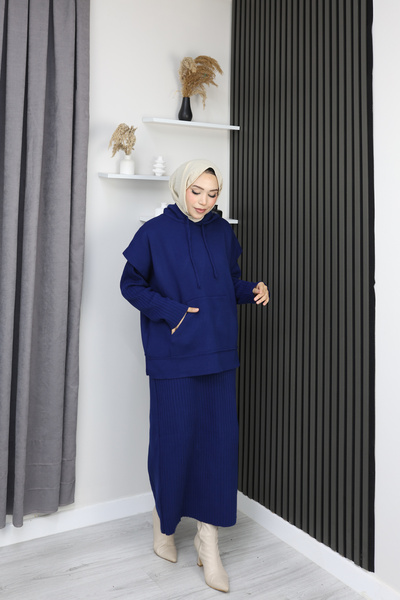 sorisso Knitwear Set Hooded Sweater and Dress