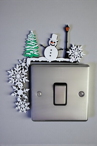 tredblock زينة مقبس الكهرباء لرأس السنة الجديدة، ديكور رجل الثلج، زخرفة مفتاح الإضاءة، زينة مقبس الكهرباء لرأس السنة الجديدة