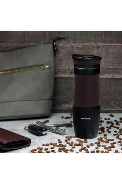 Kinghoff Stainless steel thermal mug, black, capacity 500ml,