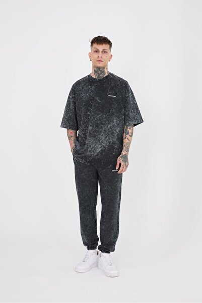 Machinist Men's Washing Luxury Oversized T-Shirt Anthracite Effect