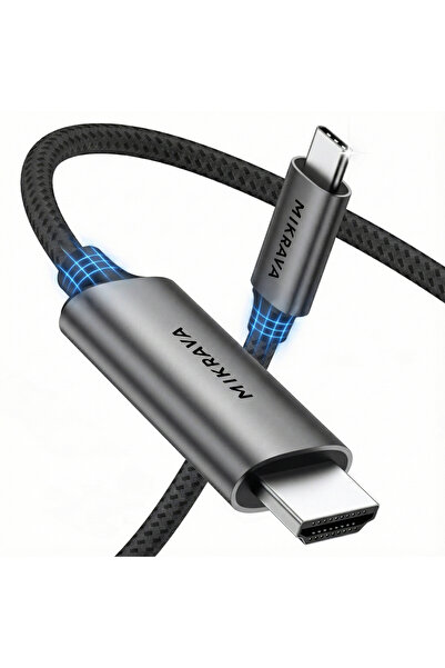 Mikrava USB C to HDMI Kablo (4K@60Hz, 1080P@165Hz) HDR HDCP Type-C to HDMI 2.0 - 2 Metre