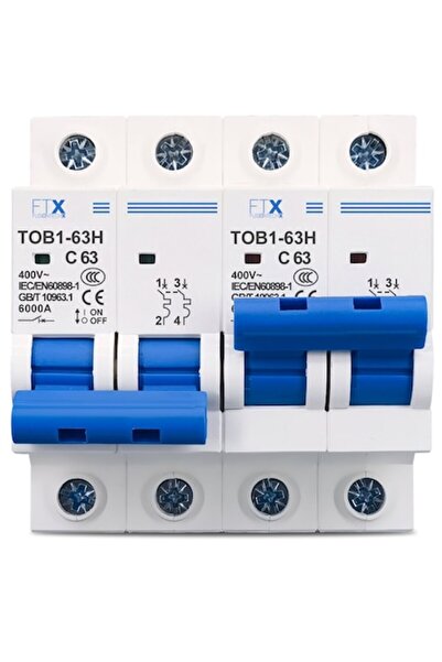 FUSIONTECHX Manual Transfer Switch Dual Power, 2-Pole, 1-63A, MTS, 400V AC, 50/60Hz, No Interlock