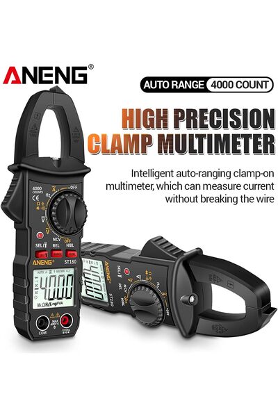 EACAM ST180 4000-Count Digital Clamp Meter Multimeter (AC/DC, NCV, Temp)
