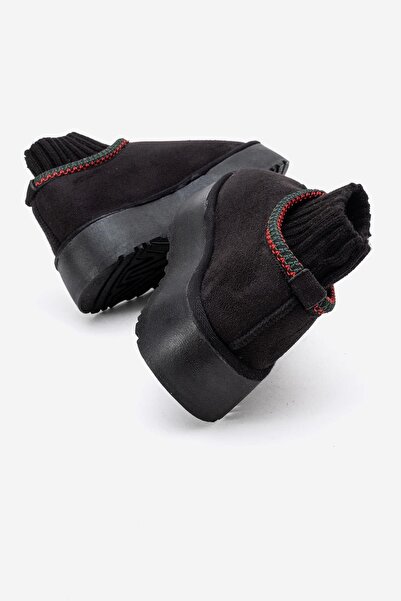 CCWAY AYAKKABI Mini cizme cu talpă groasă NEGRE