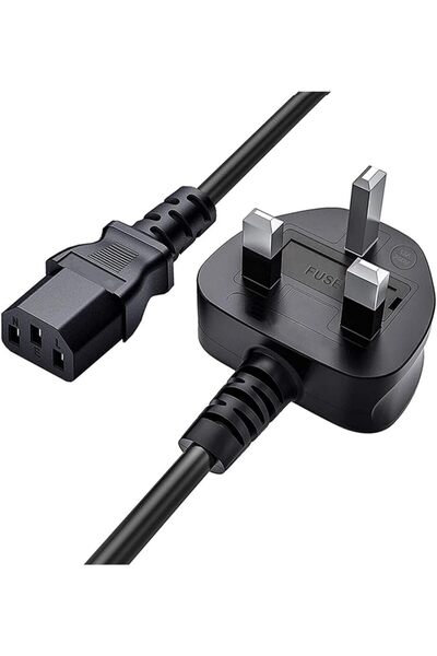 Generic S-TEK [1.8m/6ft] Desktop Power Cable - Reliable Pure Copper Wire for Computers, TVs, Monitors, and M