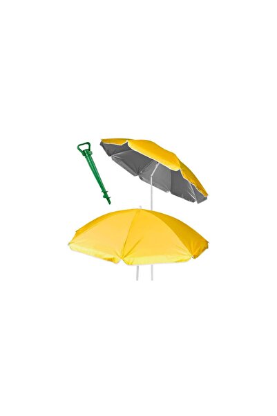 Three top online Garden beach umbrella adjustable foldable UV 150cm yellow