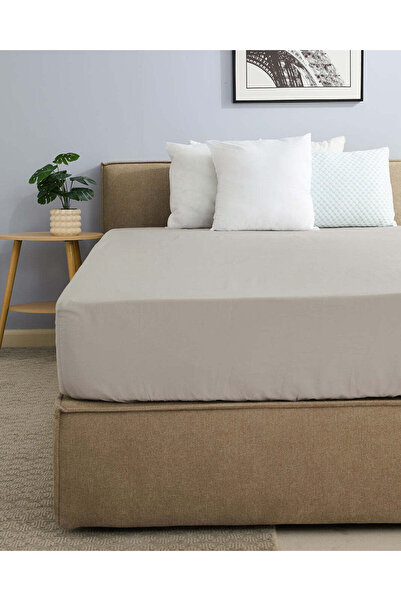 REDTAG Beige Fitted Sheet (Double Size)
