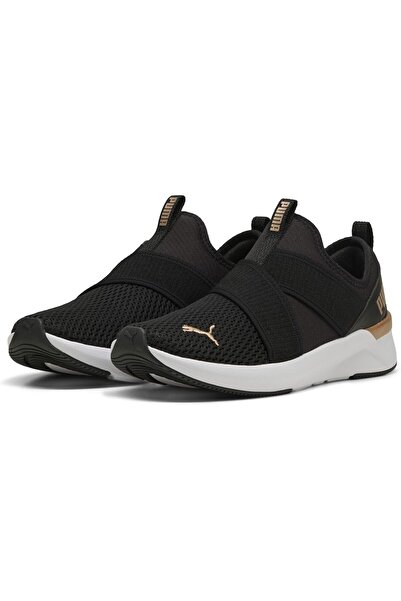 Puma Softride Harli Slip on Wns Women's Shoes - Black/White/Gold, EU 41