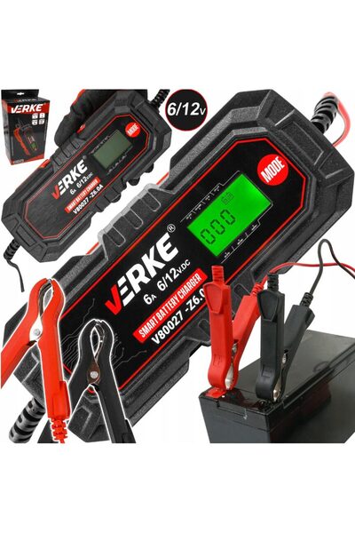 VERKE Redresor cu microprocesor, 6/12V Z6.0A,