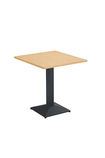 DacEnergy Bistro dining table, oak/black, 70x70 cm
