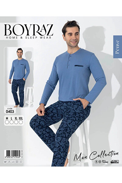 Kocabey Men's Long Sleeve Pajama Set