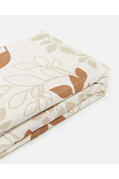 REDTAG Beige Printed Fitted Sheet (Double Size)