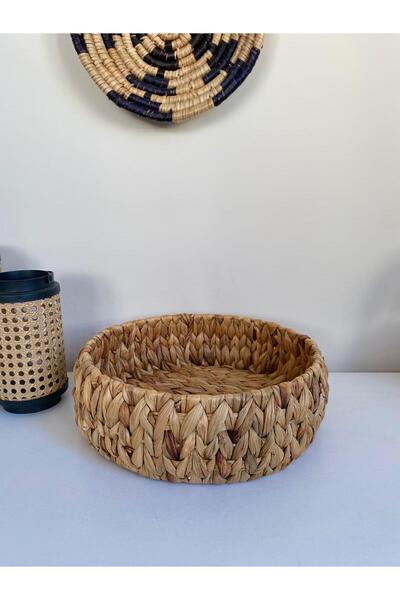 LEONEV Round Wicker Organizer Basket