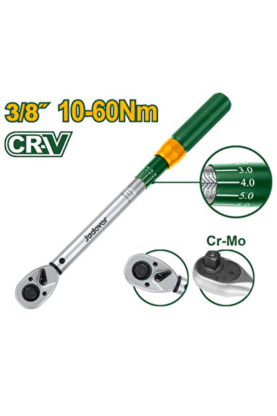 Jadever 3/8 Tork Kolu 10-60Nm Çantalı Kalibrasyonlu 300mm