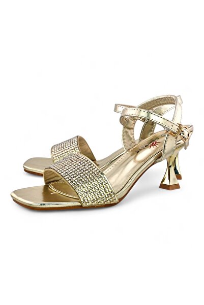 Sunrise Embellished ankle strap sandals with block heel