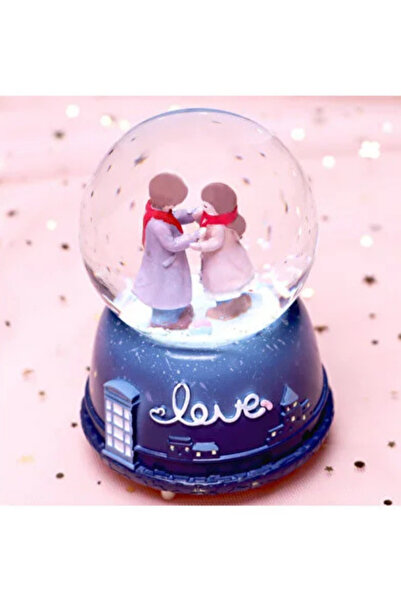 Tohana Sevgililer Günü Büyük Aşk Orta Boy Kar Küresi Işıklı Müzikli Püskürtme...