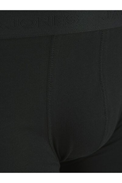 Jack & Jones Plus Men's Black Jactone in Tone Trunks 5 Pack Noos Pls Plus Size Boxer 12273987-Black
